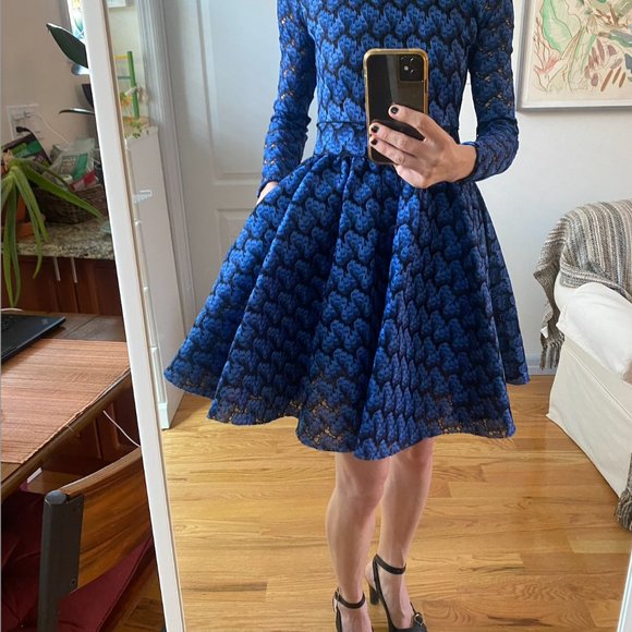 Dark blue long sleeve cocktail dress, size 1, Maje - Picture 10 of 15
